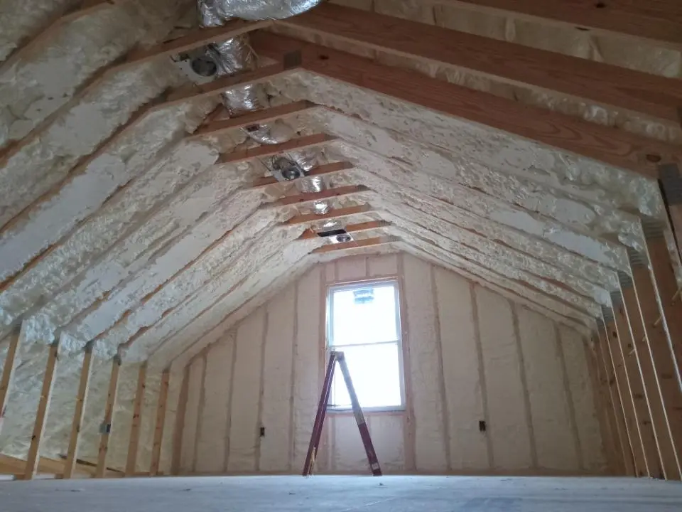Spray foam roofing application for Crawl Space Insulation project in Hazle